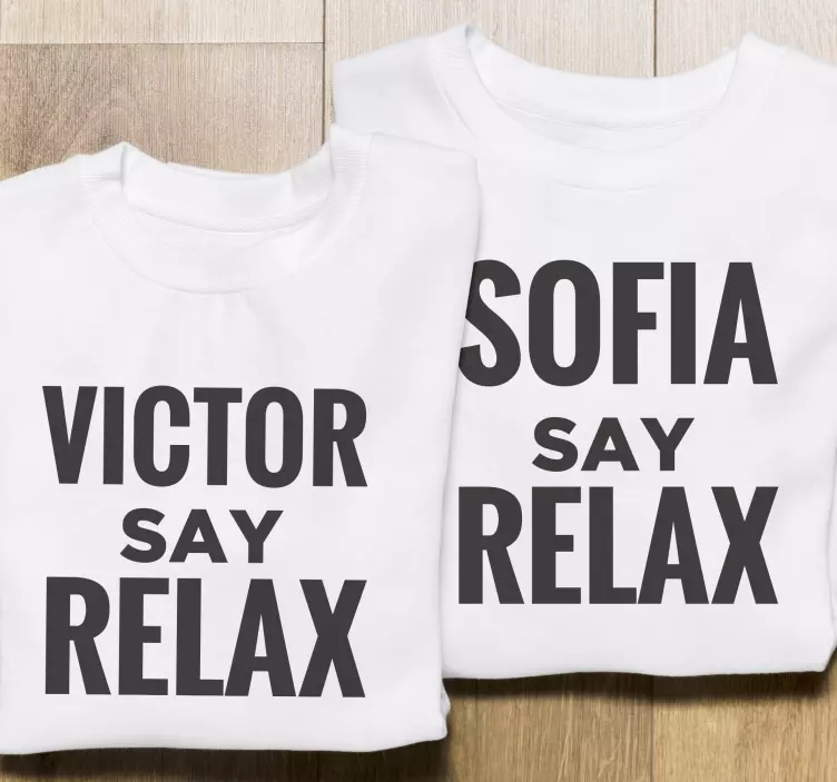 Relax T-shirts with name - TenStickers