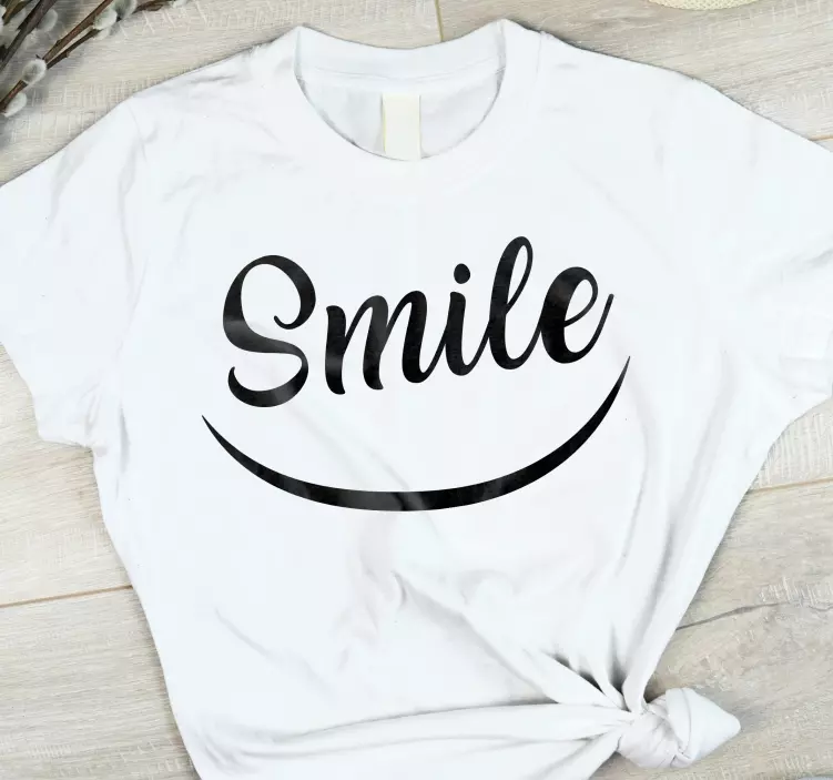 Smile writing custom t-shirt - TenStickers