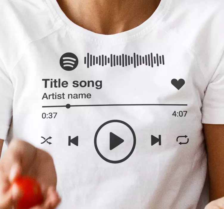 Spotify music play t-shirt - TenStickers