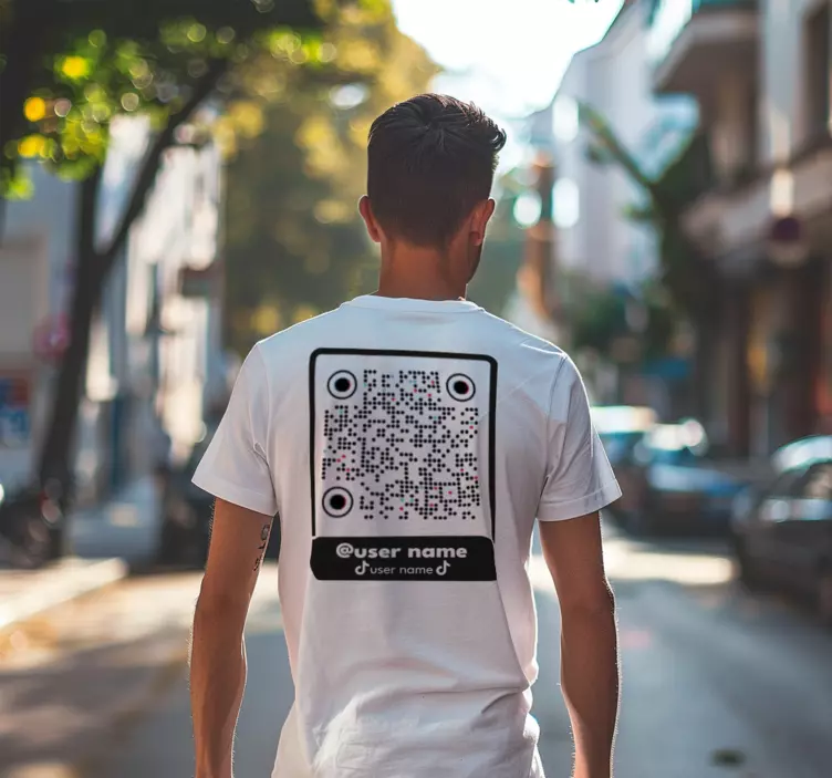  QR code for tiktok t-shirt - TenStickers