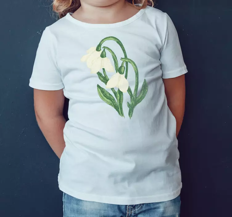 White spring flower t-shirt - TenStickers