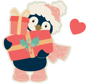 Pinguine couple in loved on christmas couple t-shirt - TenStickers