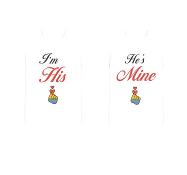 Lgbt i am his couple t-shirt - TenStickers