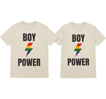 Lgbt boy power couple t-shirt - TenStickers