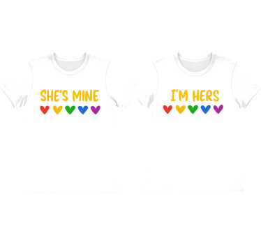 Lgbt she's mine couple t-shirt - TenStickers