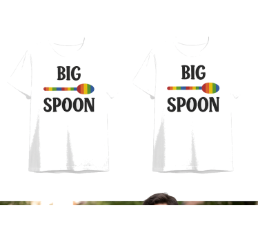 Lgbt big spoon couple t-shirt - TenStickers