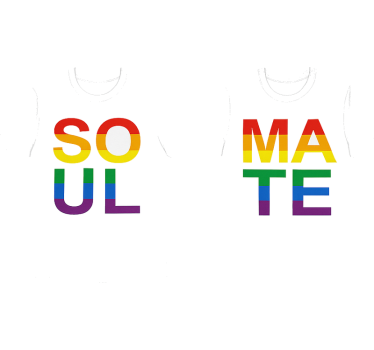 Lgbt soulmate couple t-shirt - TenStickers