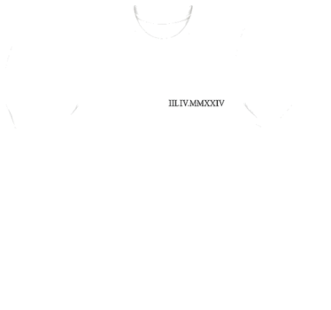 Couple t-shirt with matching roman numerals design - TenStickers