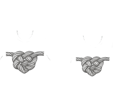 Couple t-shirt heart shaped knot design - TenStickers