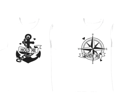 Hold me guide me couple t-shirt - TenStickers