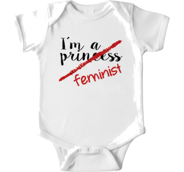 Modern feminist text graphic baby t-shirt - TenStickers