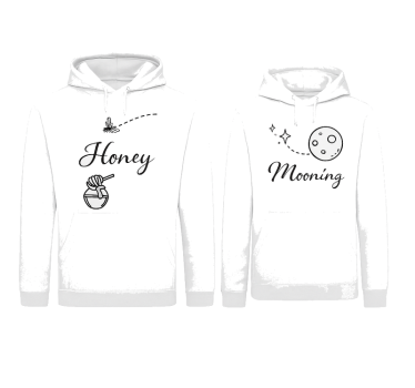 Couple t-shirt monochrome honeymooning design - TenStickers