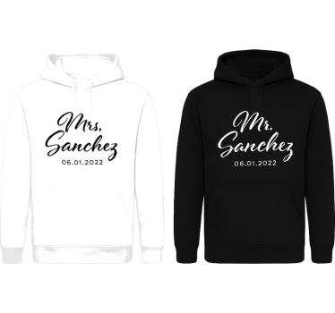 Mr & mrs sanchez couple t-shirt - TenStickers