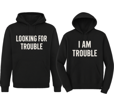 Looking for trouble couple t-shirt - TenStickers