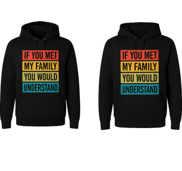 Couple t-shirt meet my family & get to know us - TenStickers