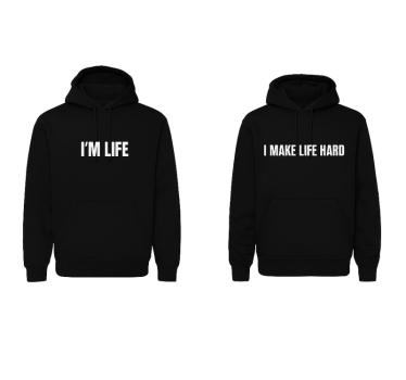 Couple t-shirt i make life hard - TenStickers