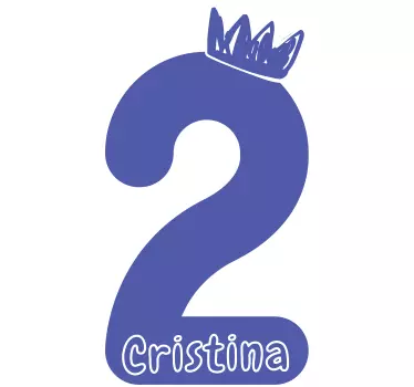 Birthday t-shirt with name and purple number - TenStickers