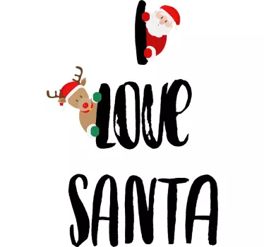 I Love Santa t-shirt Christmas - TenStickers