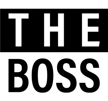 Boss and real boss text matching couple t shirt - TenStickers