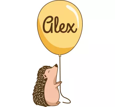 Baby t-shirt hedgehog with balloon design - TenStickers