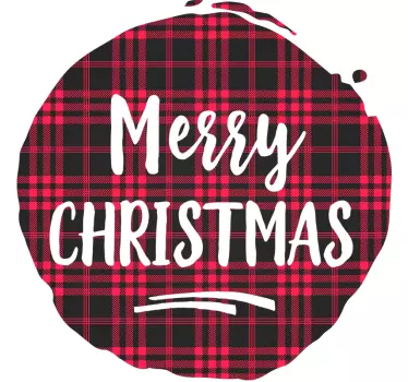 Christmas t-shirt merry festive plaid design - TenStickers