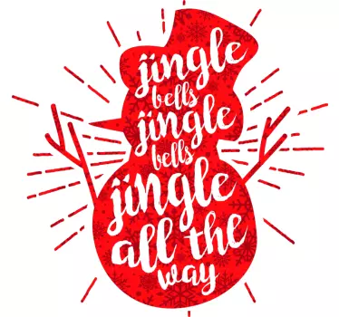 Red snowflakes Christmas  t-shirt - TenStickers