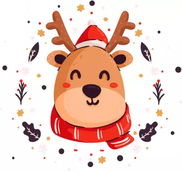 Christmas deer christmas tee shirts - TenStickers