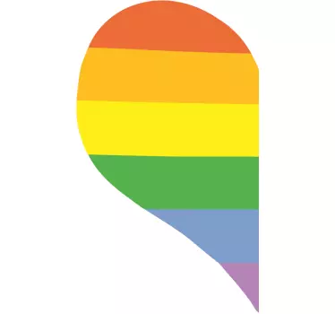 Rainbow heart matching shirts for couples - TenStickers