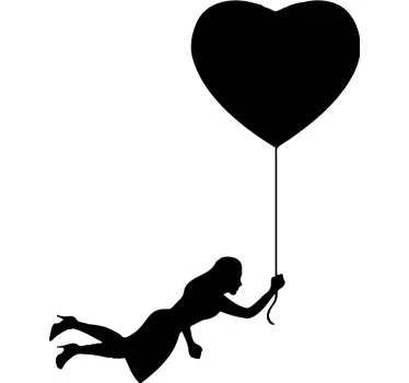 Heart balloon  matching shirts for couples - TenStickers