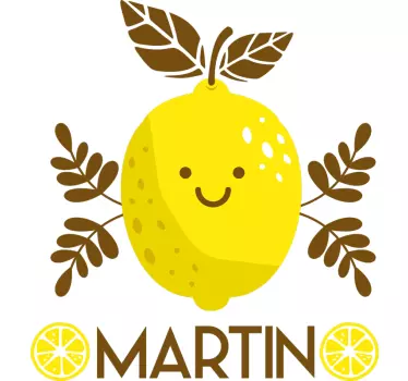 Baby t-shirt with smiling lemon character - TenStickers