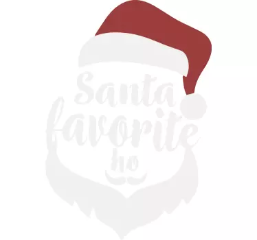 Santas favorite christmas tee shirts - TenStickers