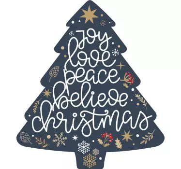 joy love christmas t-shirt christmas tee shirts - TenStickers