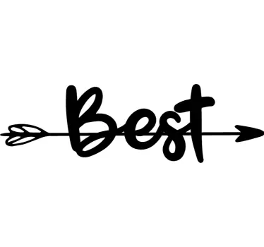 Best friends text arrows matching shirts for couples - TenStickers