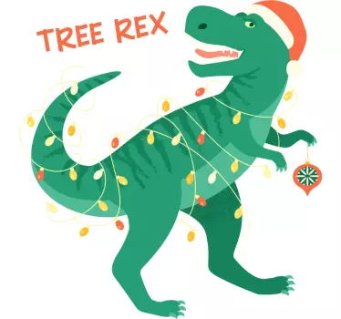Tree-Rex christmas tee shirts - TenStickers
