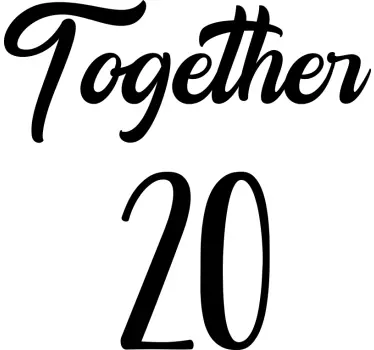 Together since year matching shirts for couples - TenStickers