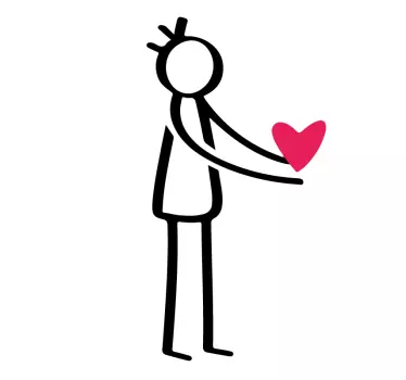 Giving love matching shirts for couples - TenStickers