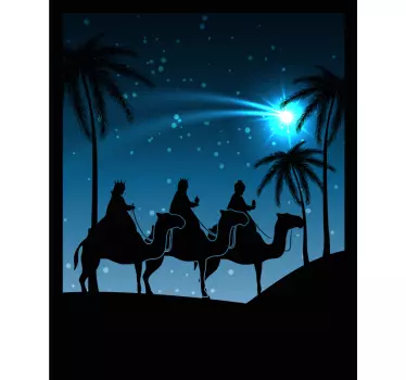 Christmas t-shirt three kings journey - TenStickers