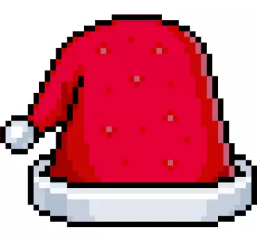Christmas t-shirt with pixelated santa hat - TenStickers