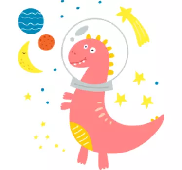Baby t-shirt space dino adventure - TenStickers