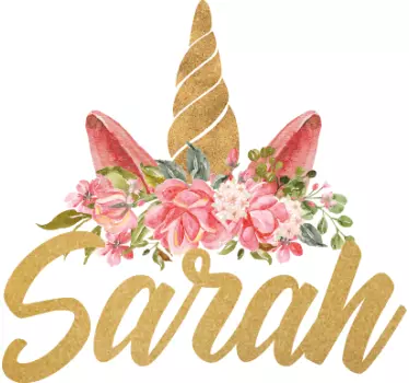 Baby t-shirt unicorn floral custom design - TenStickers