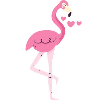Flamingos in love matching shirts for couples - TenStickers