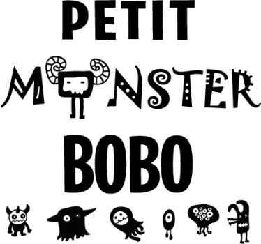 Baby t-shirt playful monster family design - TenStickers