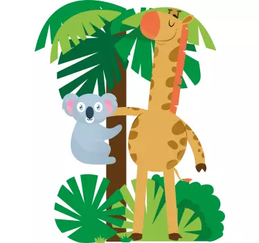 Baby t-shirt with adorable jungle friends - TenStickers