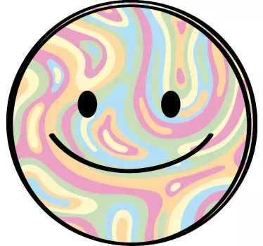 Baby t-shirt with cheerful colorful face - TenStickers
