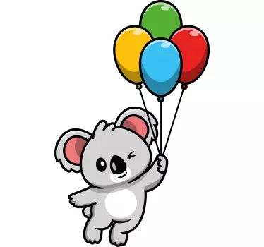 Gray Koala With balloon Kids shirt - TenStickers