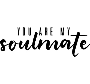 Text quote for matching shirts for couples - TenStickers