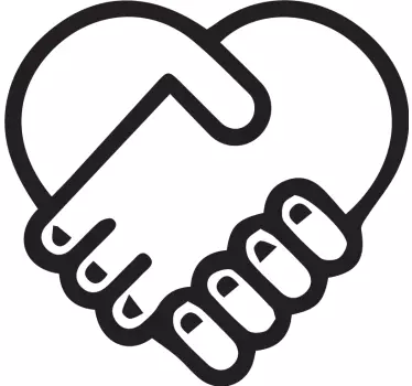 Hands shaped heart matching shirts for couples - TenStickers
