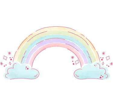 Baby t-shirt rainbow cloud design - TenStickers