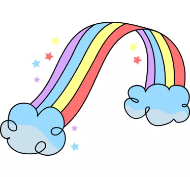 Baby t-shirt colorful rainbow clouds design - TenStickers