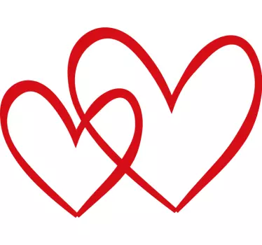 Hearts design matching shirts for couples - TenStickers